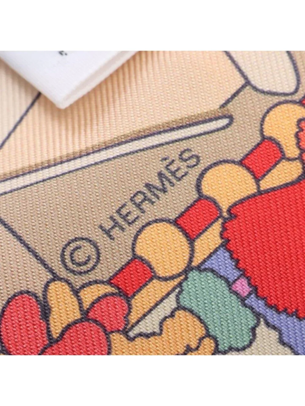 Hermes Scarf Twilly Pony Pit Stop Ribbon Silk